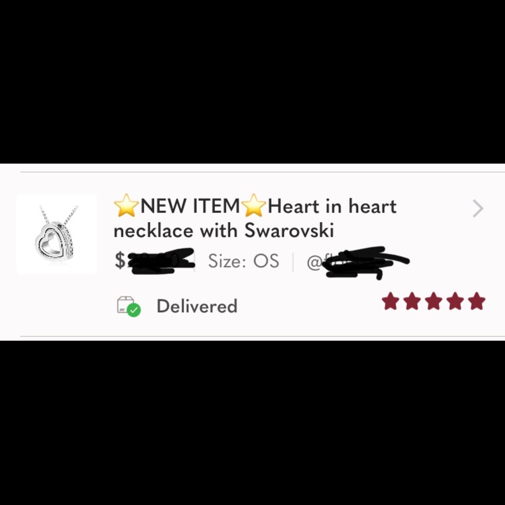 ❣️last 2❣️Heart in heart necklace with a crystal elements - Picture 2 of 8